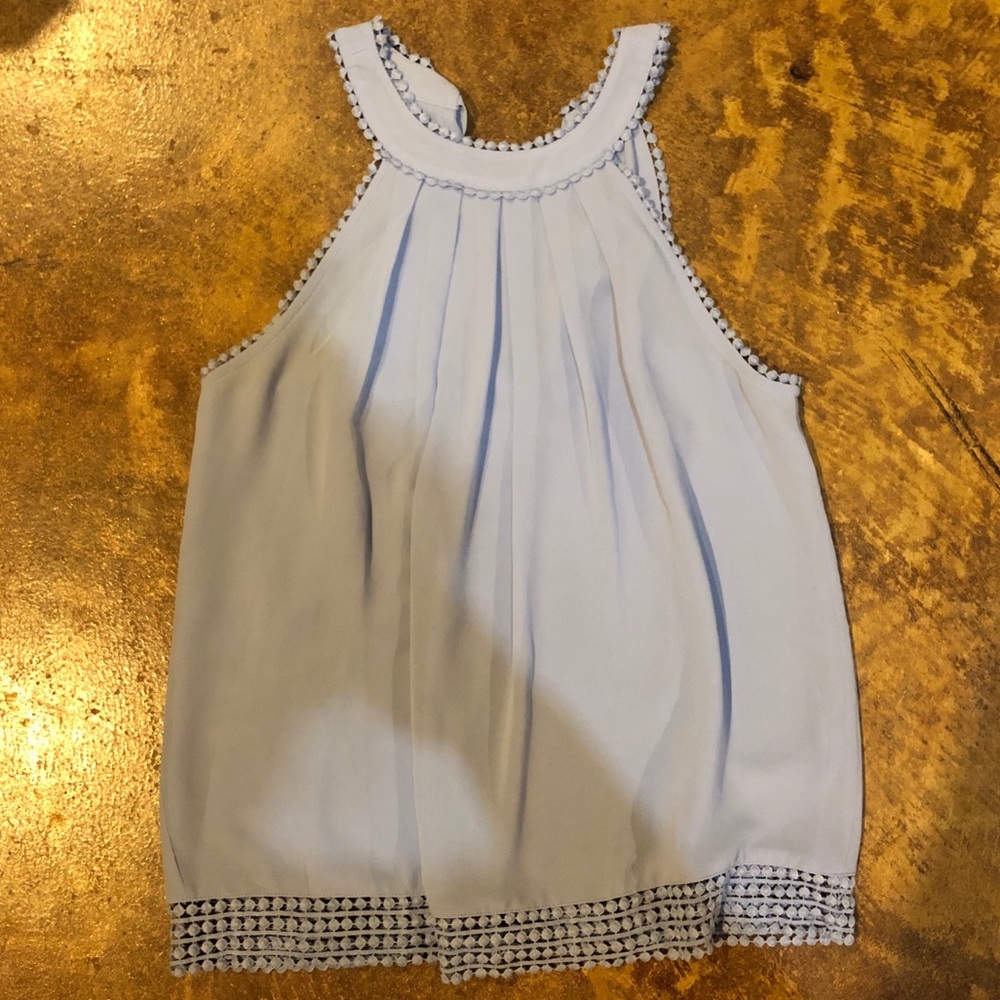 Halter Lace Light Blue Top